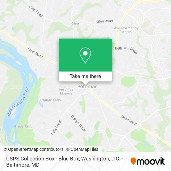USPS Collection Box - Blue Box map