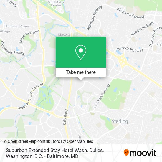 Suburban Extended Stay Hotel Wash. Dulles map