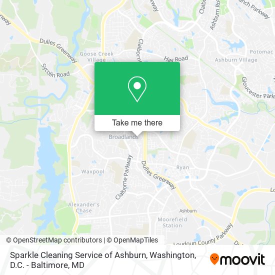Sparkle Cleaning Service of Ashburn map