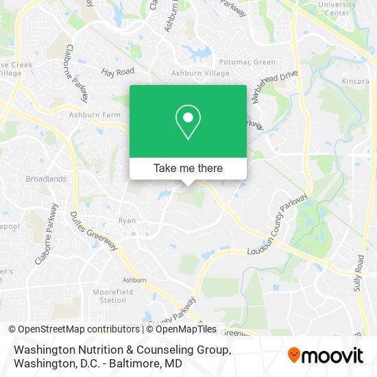 Washington Nutrition & Counseling Group map