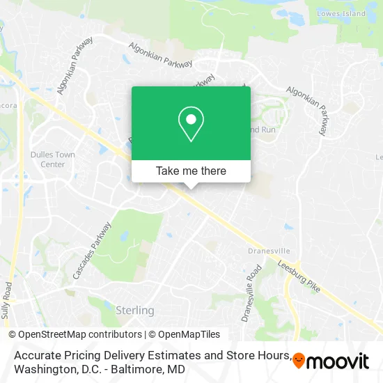 Accurate Pricing Delivery Estimates and Store Hours map
