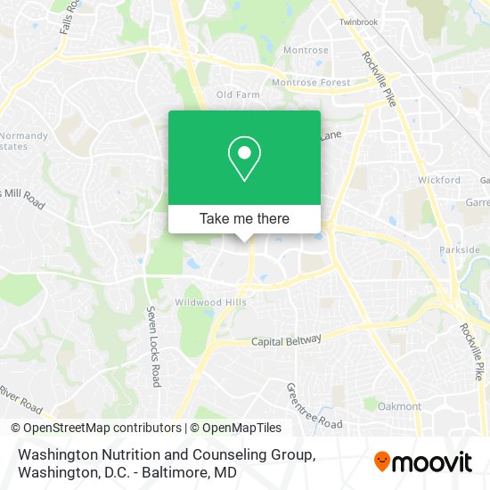 Mapa de Washington Nutrition and Counseling Group