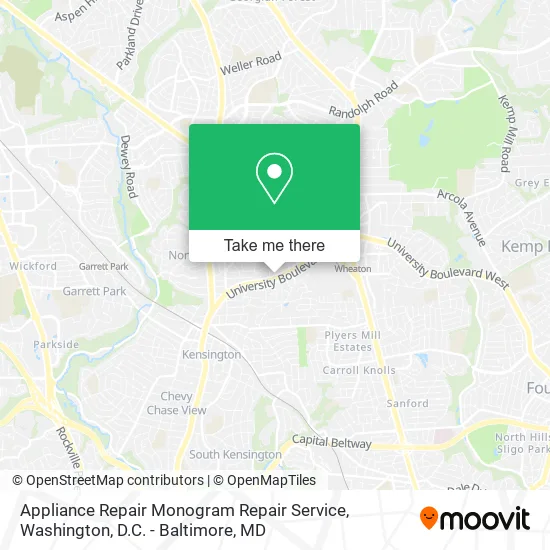Appliance Repair Monogram Repair Service map