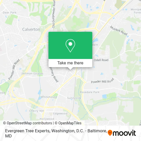 Evergreen Tree Experts map
