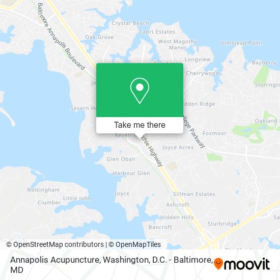 Annapolis Acupuncture map