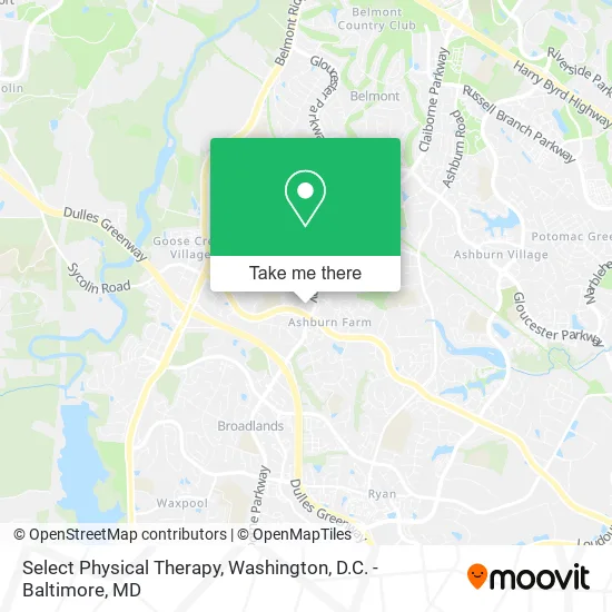 Mapa de Select Physical Therapy