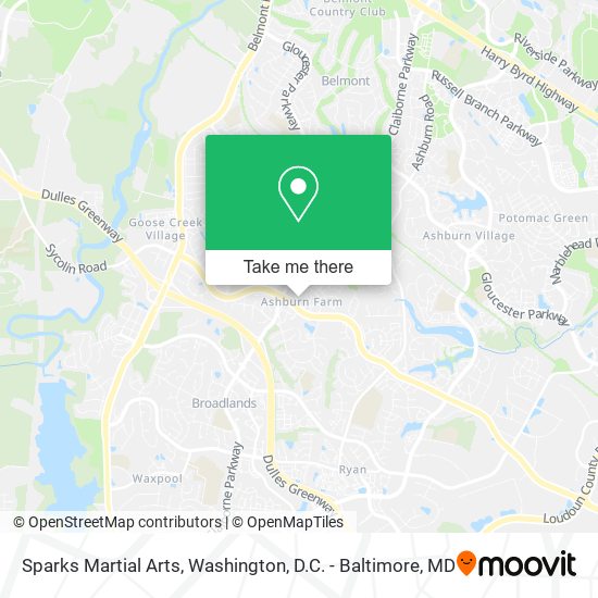 Sparks Martial Arts map