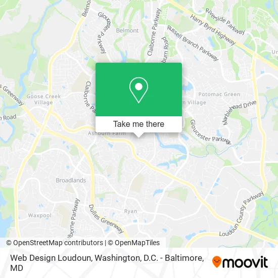 Web Design Loudoun map