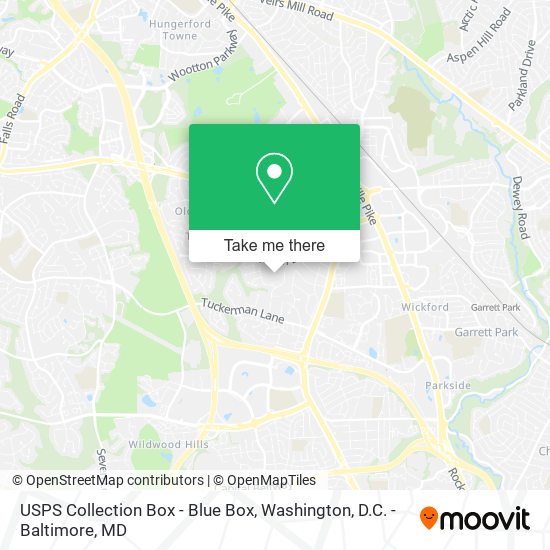 Mapa de USPS Collection Box - Blue Box