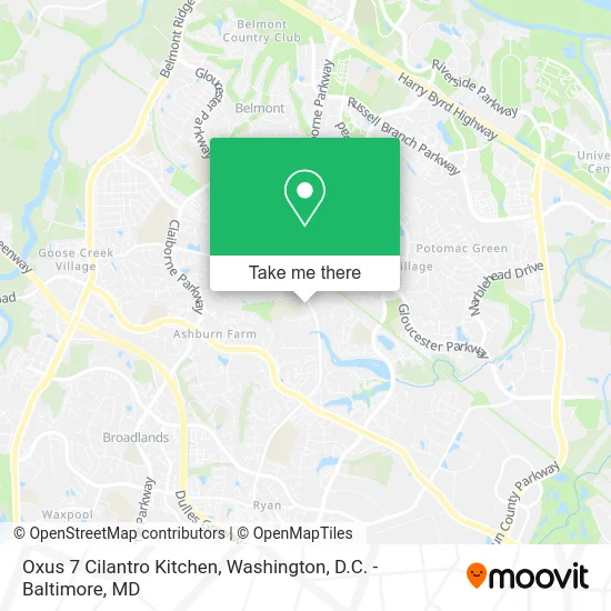 Oxus 7 Cilantro Kitchen map