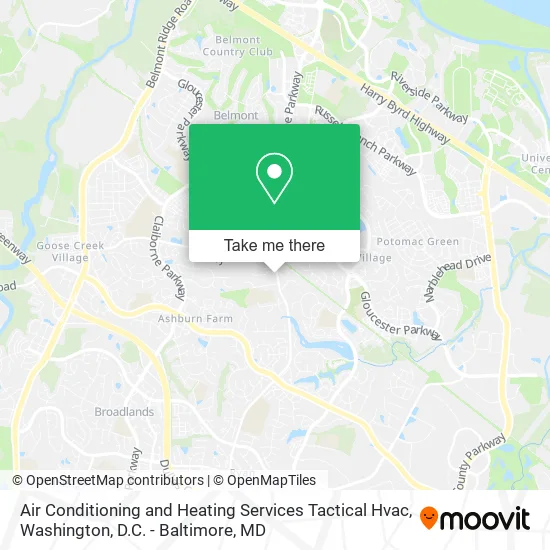 Air Conditioning and Heating Services Tactical Hvac map