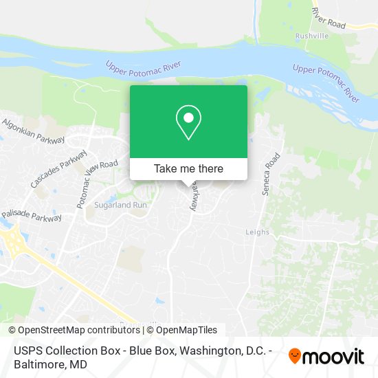 USPS Collection Box - Blue Box map