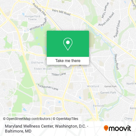 Maryland Wellness Center map