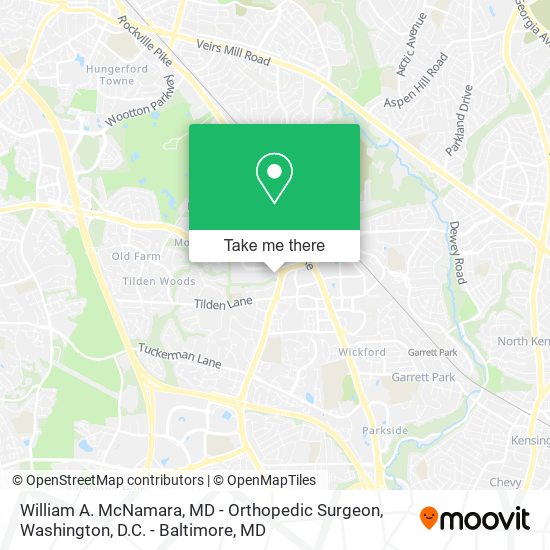 William A. McNamara, MD - Orthopedic Surgeon map