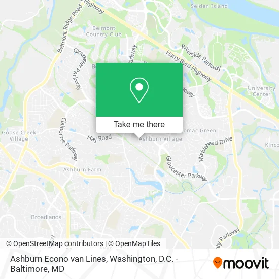 Ashburn Econo van Lines map