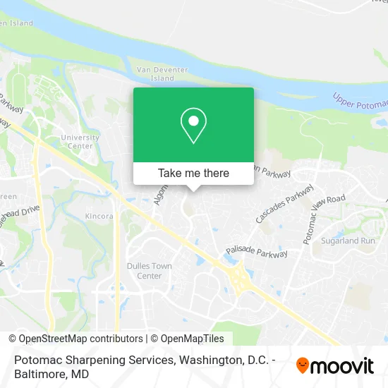 Potomac Sharpening Services map