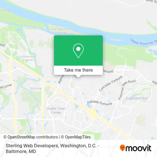 Sterling Web Developers map