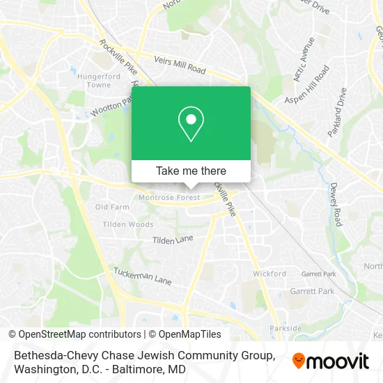 Bethesda-Chevy Chase Jewish Community Group map