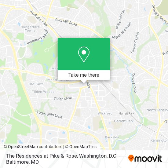Mapa de The Residences at Pike & Rose