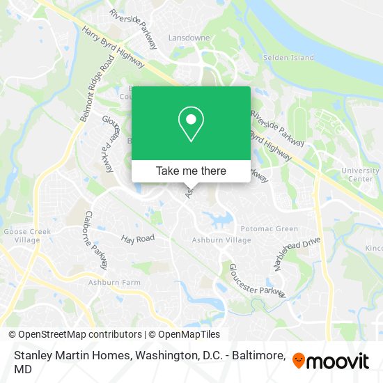 Stanley Martin Homes map