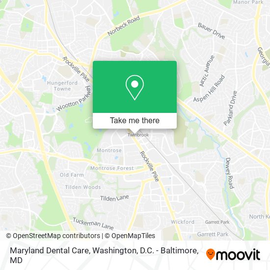 Maryland Dental Care map