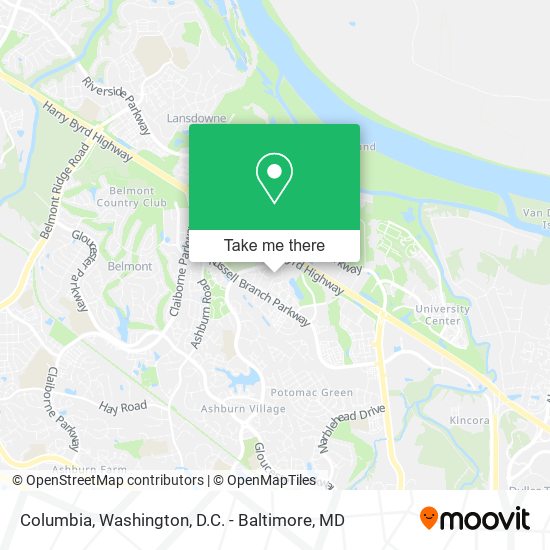 Mapa de Columbia