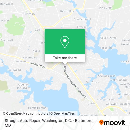 Mapa de Straight Auto Repair