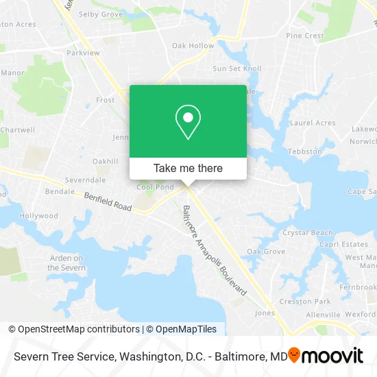 Severn Tree Service map