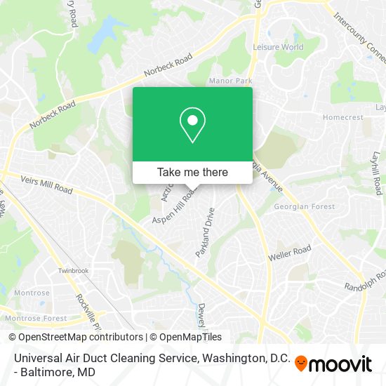 Mapa de Universal Air Duct Cleaning Service