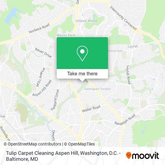 Mapa de Tulip Carpet Cleaning Aspen Hill