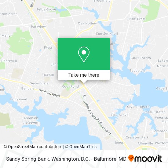 Sandy Spring Bank map