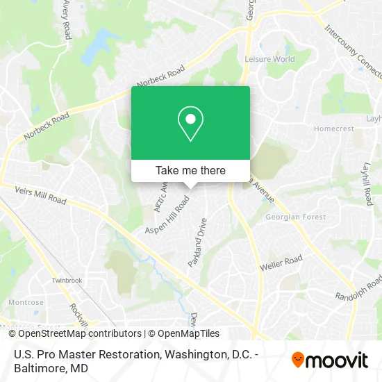 Mapa de U.S. Pro Master Restoration