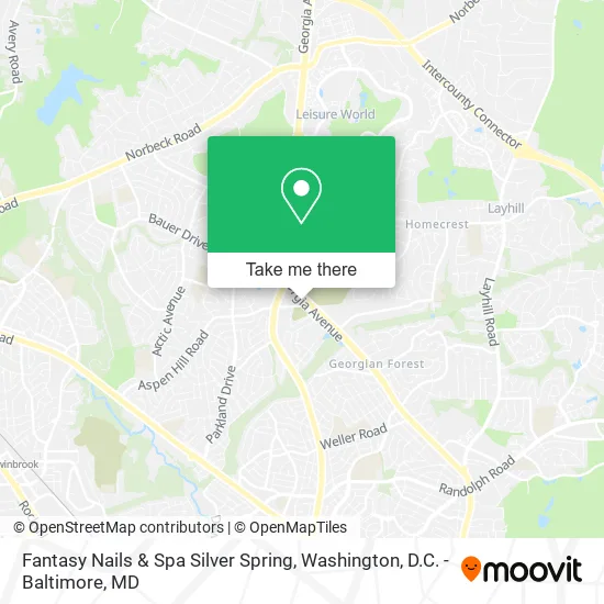 Fantasy Nails & Spa Silver Spring map