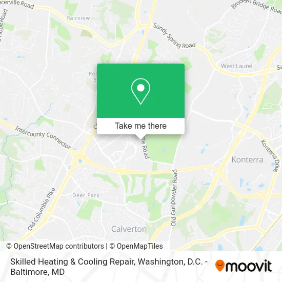 Skilled Heating & Cooling Repair map