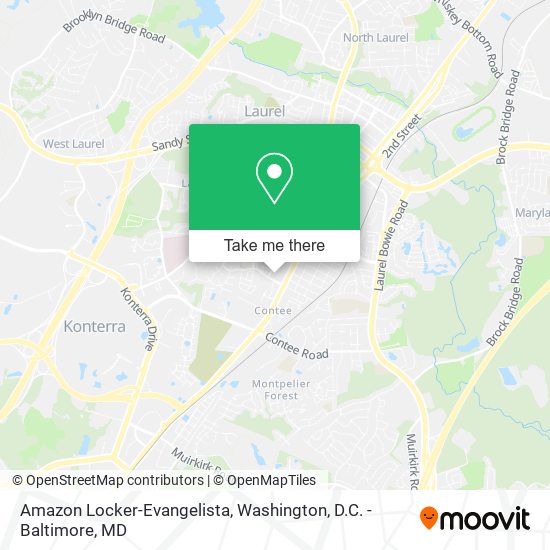 Mapa de Amazon Locker-Evangelista