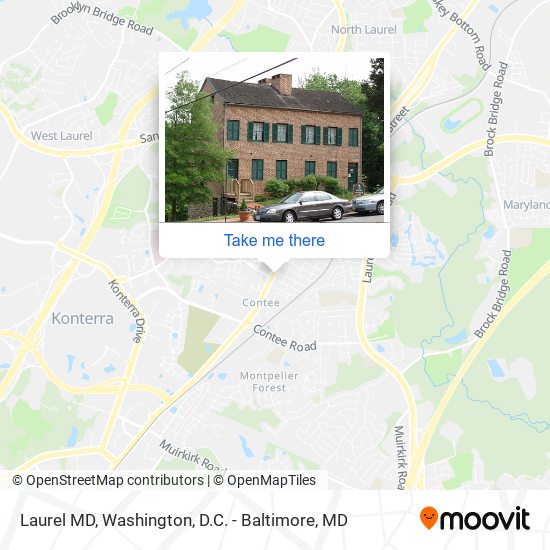 Laurel MD map