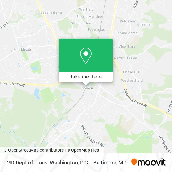 MD Dept of Trans map