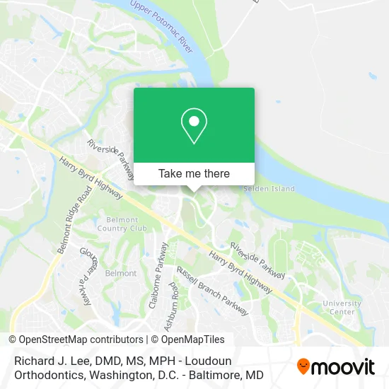 Richard J. Lee, DMD, MS, MPH - Loudoun Orthodontics map