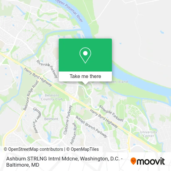 Ashburn STRLNG Intrnl Mdcne map