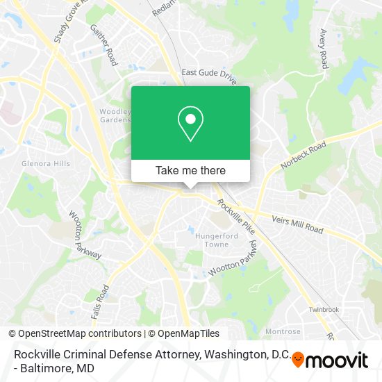Rockville Criminal Defense Attorney map