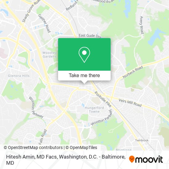 Hitesh Amin, MD Facs map