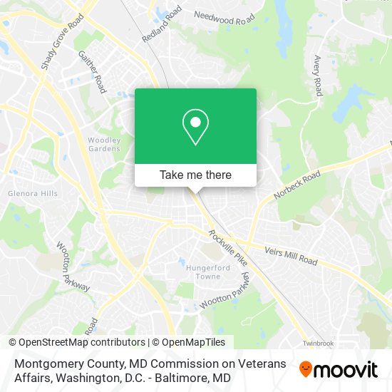 Montgomery County, MD Commission on Veterans Affairs map