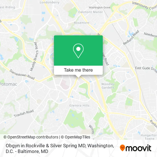 Obgyn in Rockville & Silver Spring MD map