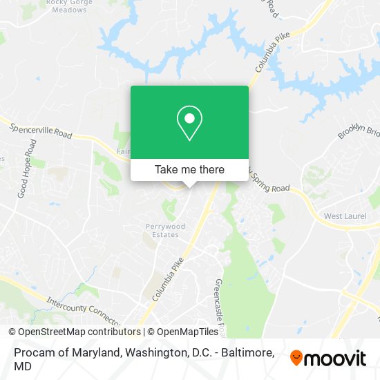 Procam of Maryland map