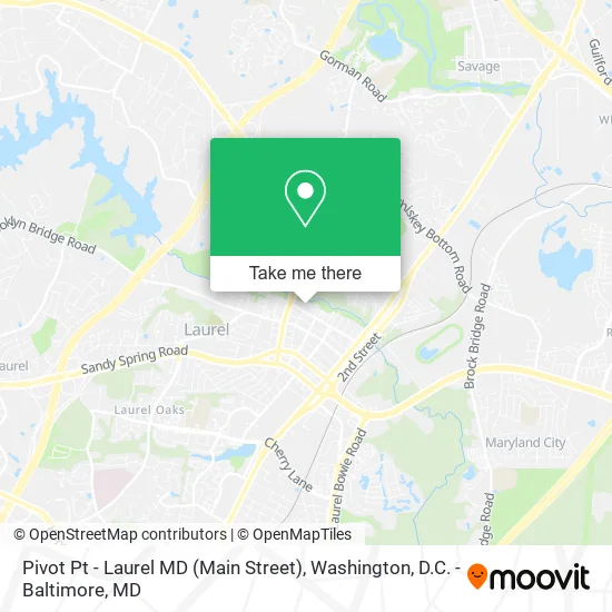 Pivot Pt - Laurel MD (Main Street) map