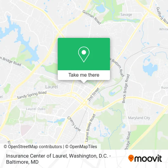 Insurance Center of Laurel map