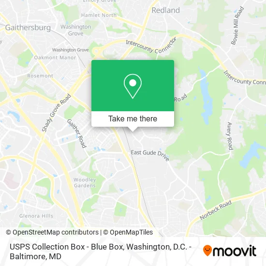 Mapa de USPS Collection Box - Blue Box