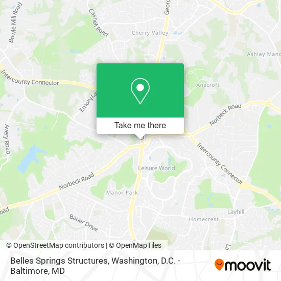 Mapa de Belles Springs Structures
