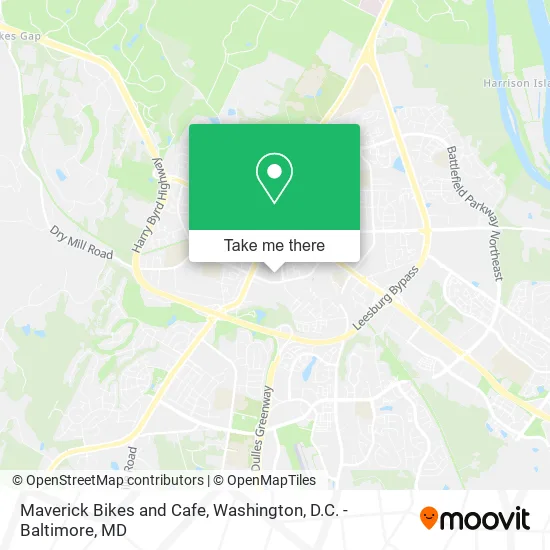 Mapa de Maverick Bikes and Cafe