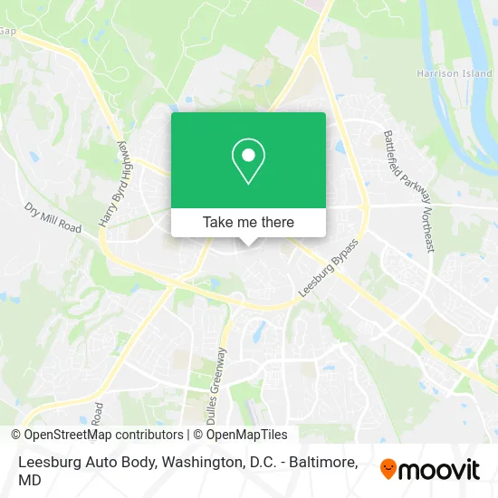 Leesburg Auto Body map